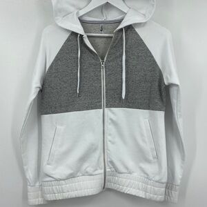 MTA Sport White/Gray Lightweight Jacket Small